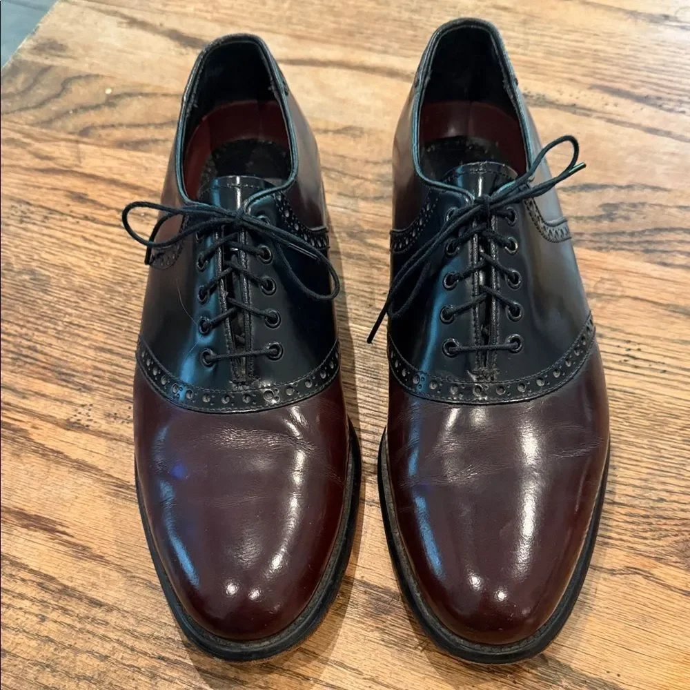 Florsheim Two-Tone Oxford Shoes in Black and Brown